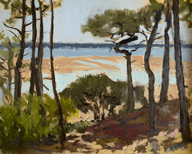 Le bassin, vue du tir au vol - Reproduction