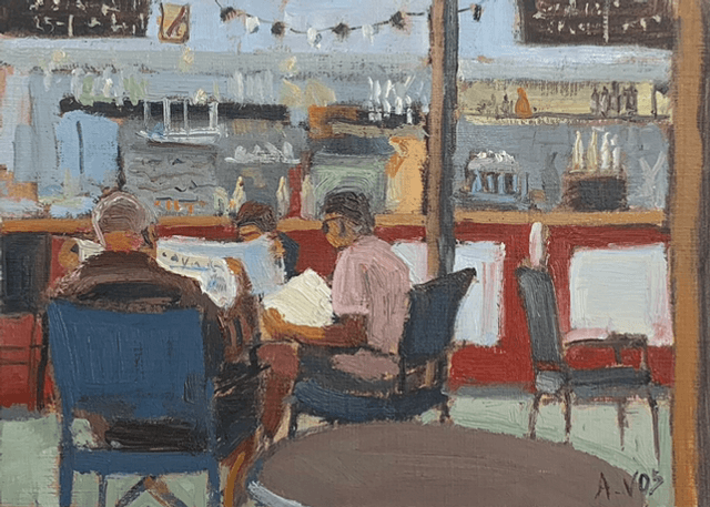 « Le matin au café » - souvenirs de St Trojan