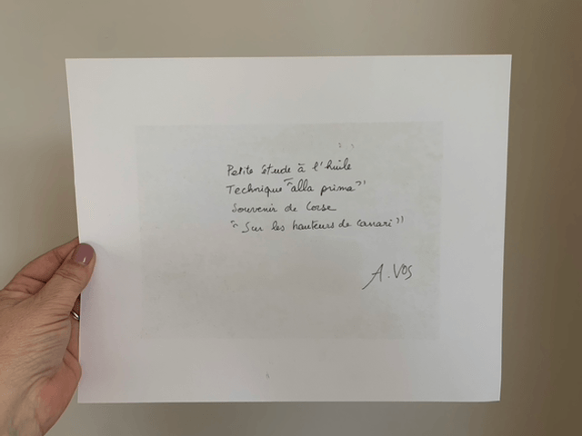 Souvenir de Corse - sur les hauteurs de Canari