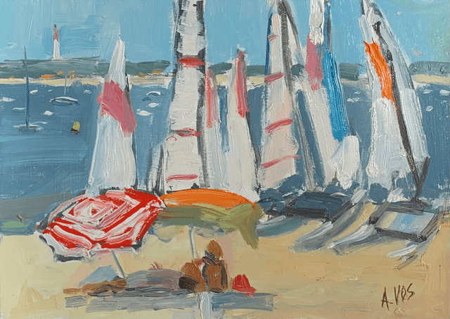 Les Catamarans du club de voile du Moulleau
