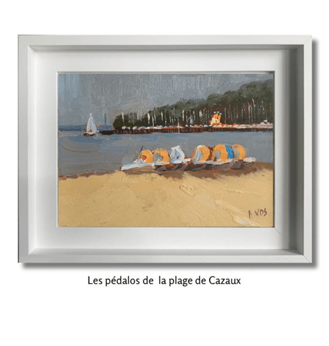 Les pédalos de la plage de Cazaux