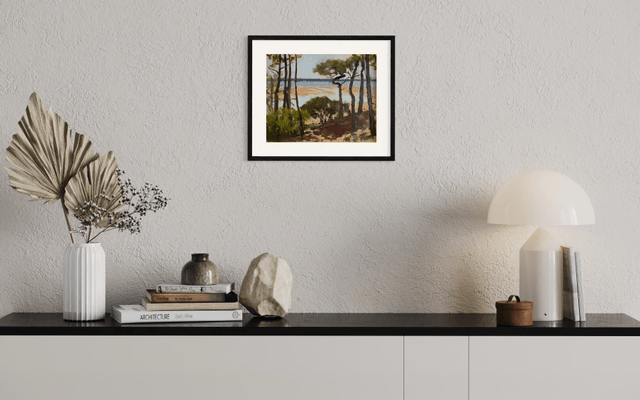 Le bassin, vue du tir au vol - Reproduction